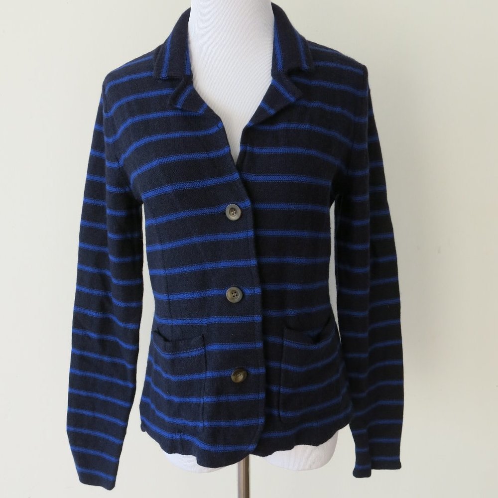 Tahari Open Front Merino Wool Blend Long Sleeve Sweater Cardigan - Size Large